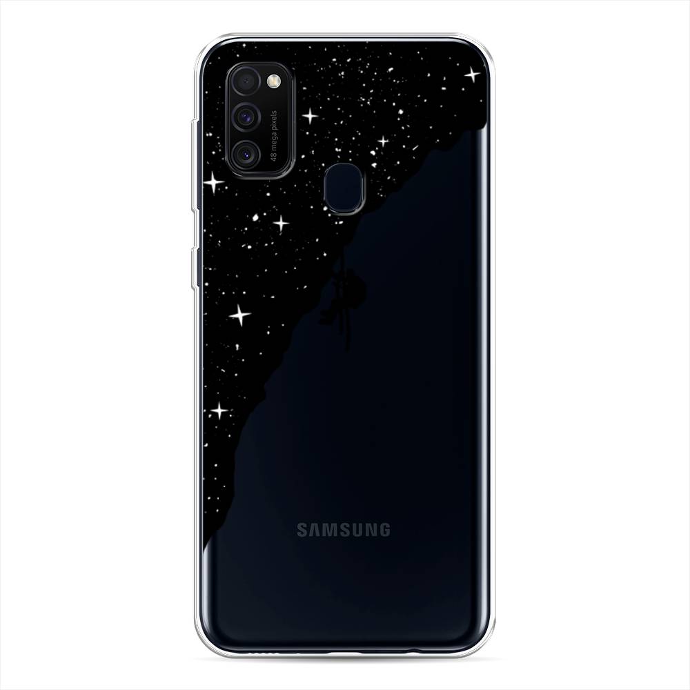 фото Силиконовый чехол "скалолаз в космосе" на samsung galaxy m21 awog