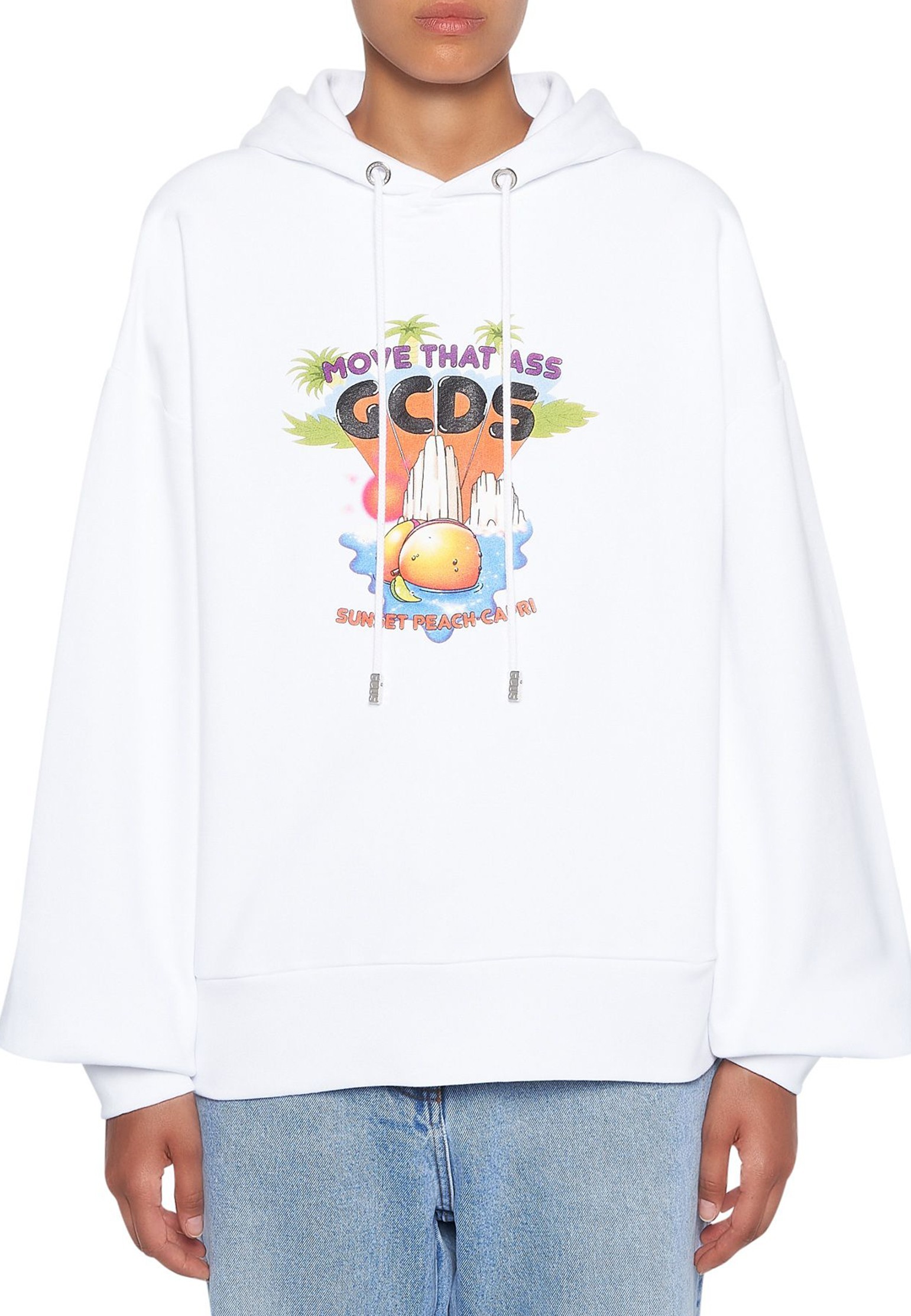 

Толстовка женская GCDS 124787 белая XS, Белый, 124787