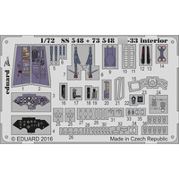 

SS548 Eduard 1/72 Фототравление для Суххой-33 интерьер