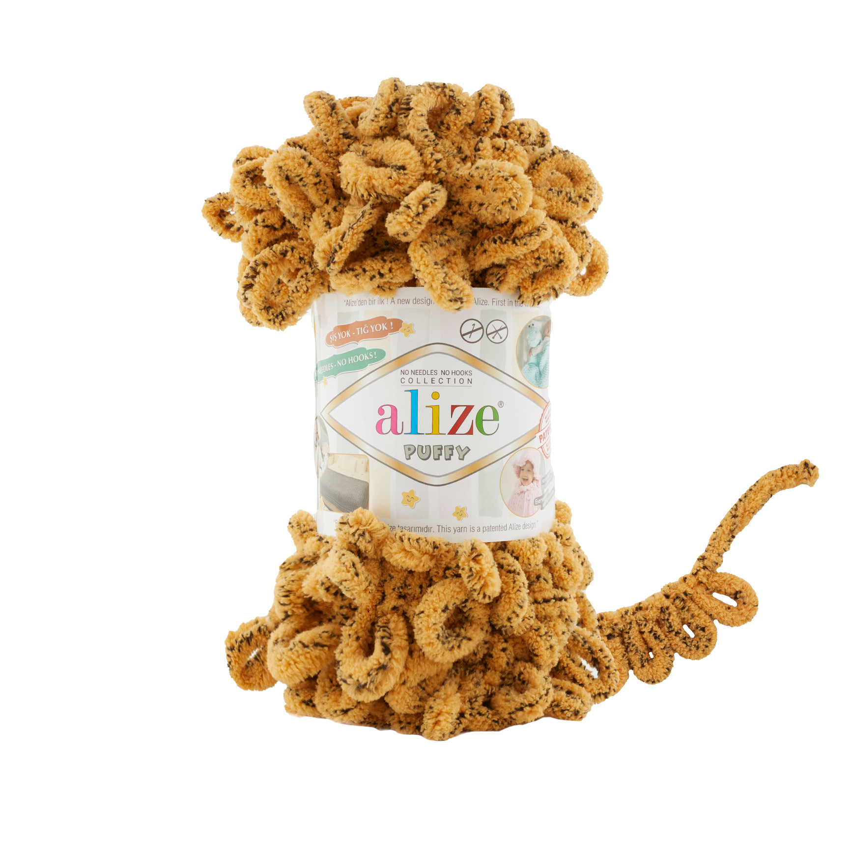 

Пряжа Alize Puffy 100% микрополиэстер 9 м/100 гр 716 Леопард, 5 мотков, Оранжевый, Puffy NL01