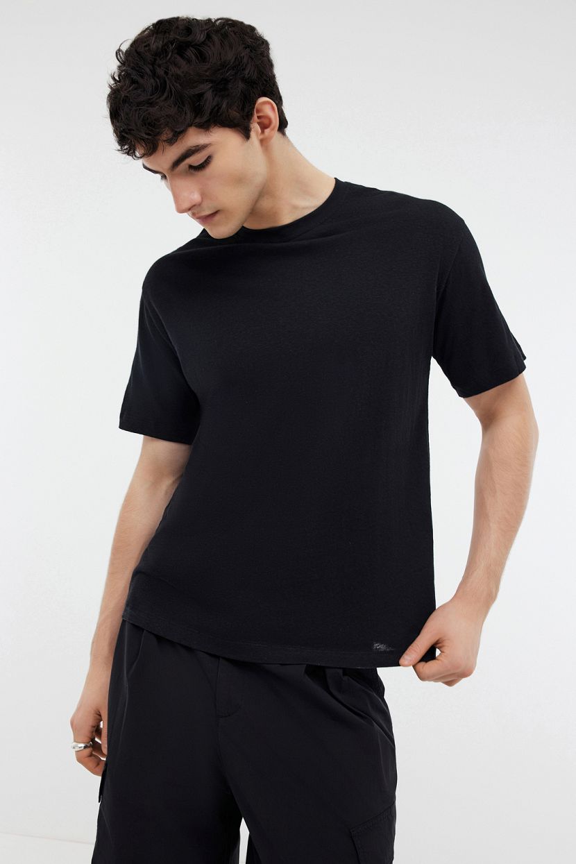 

Футболка мужская Baon B7324019 черная 3XL, Черный, B7324019