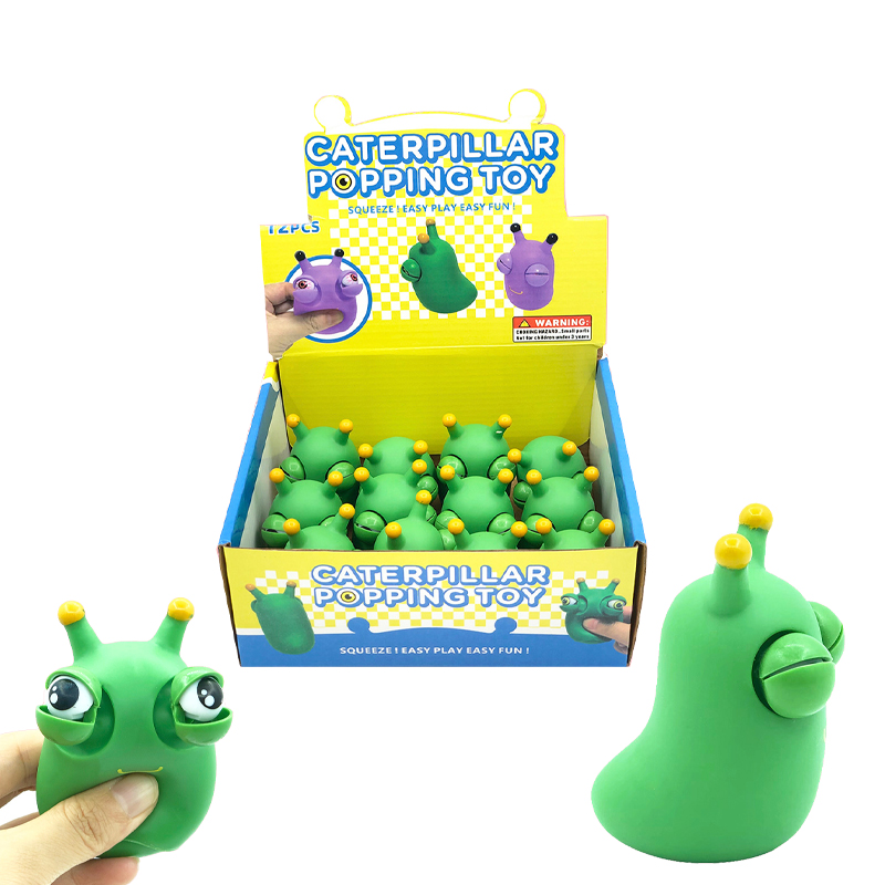 Игрушка-антитсресс 1toy зеленая Гусеница