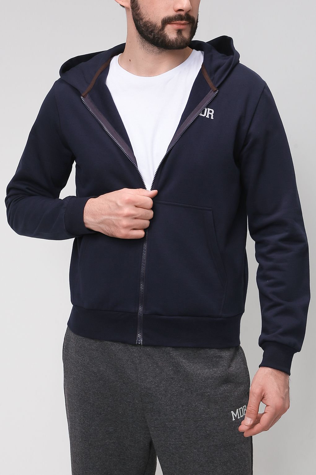

Толстовка мужская MARCO DI RADI MDR21101193CD-205 синяя 2XL, MDR21101193CD-205