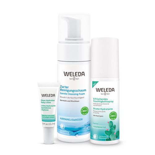 

Набор Weleda Hydrate&Cleanse мист для лица 100 мл+пенка 150 мл+крем для лица 7 мл