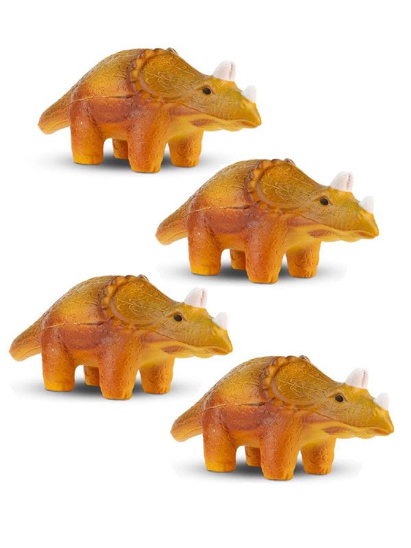

Игрушка-антистресс Maxitoys Сквиш Динозавр Трицератопс 14 см, 4 шт, Оранжевый, MT-GP0720218