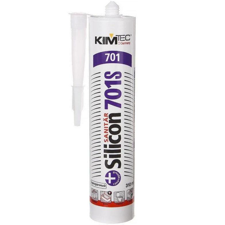Герметик санитарный KIM TEC 701S прозрачный, 310 мл (20152) влагостойкий герметик stayer