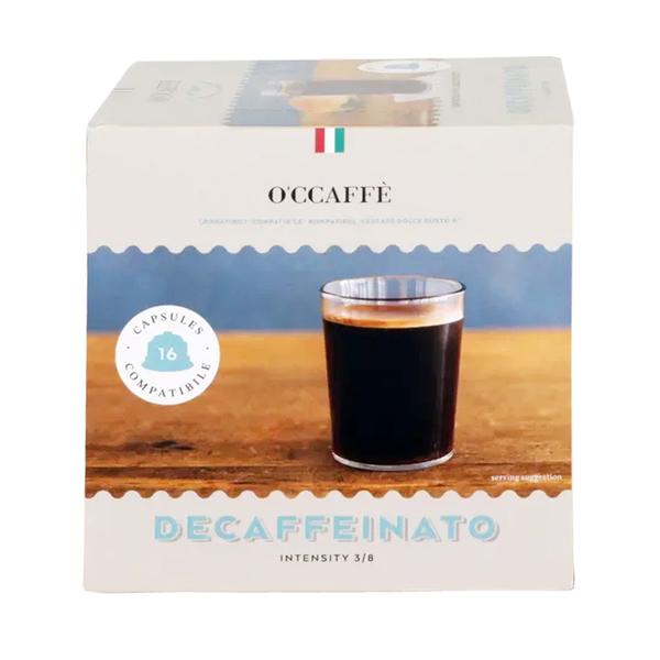 Кофе в капсулах O'CCAFFE Decaffeinato для системы Dolce Gusto, 16 шт (без кофеина)