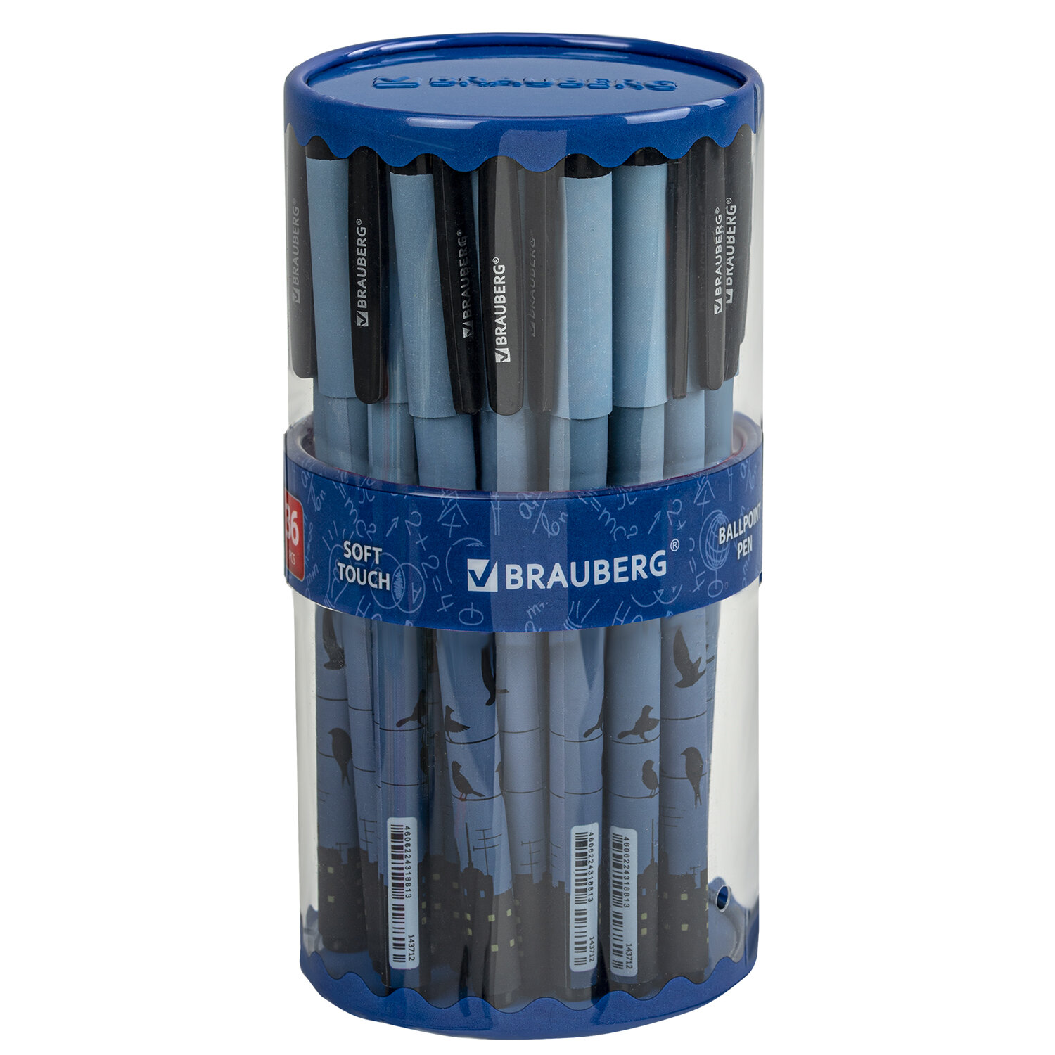 

Ручка шариковая BRAUBERG SOFT TOUCH GRIP NIGHT CITY, синяя 36 шт