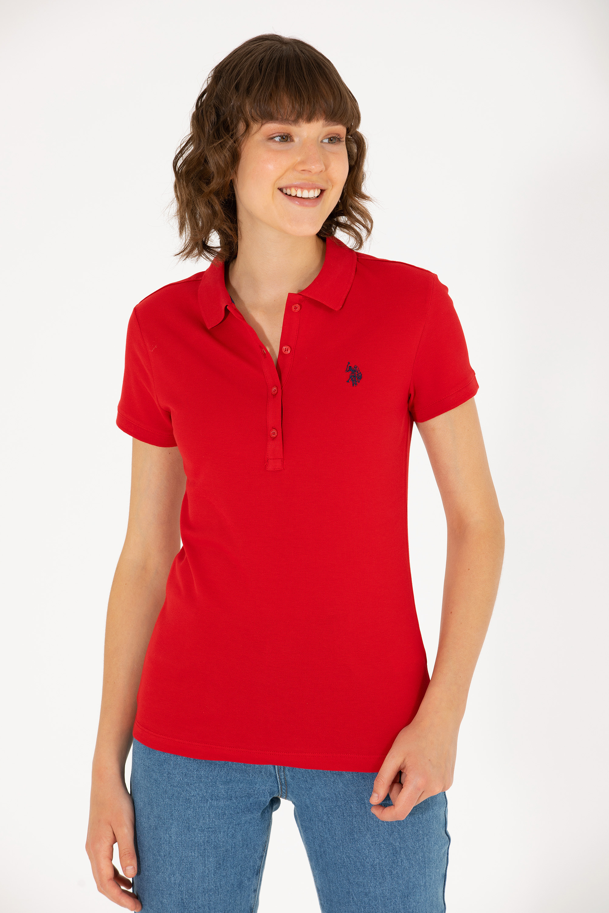 

Футболка женская U.S. POLO Assn. G082GL0110GTP-IY23 красная S, Красный, G082GL0110GTP-IY23