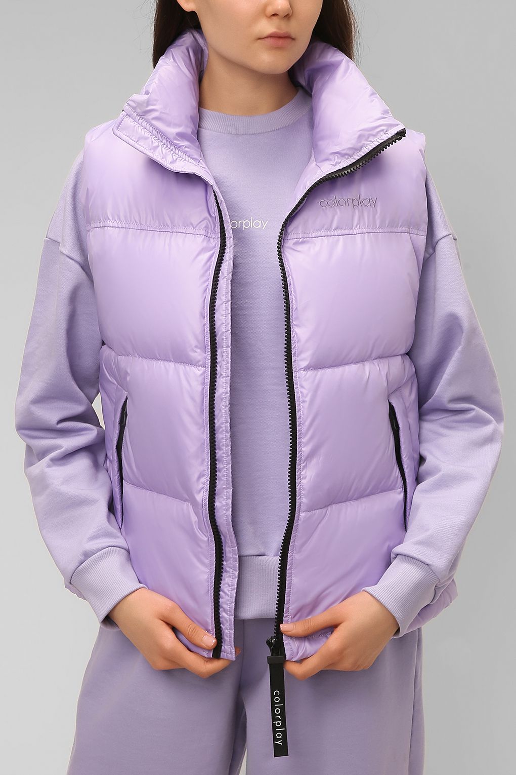 

Утепленный жилет женский COLORPLAY CP21087017-039 фиолетовый L, CP21087017-039