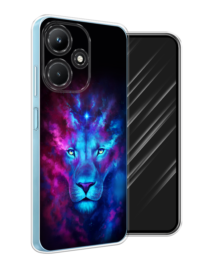 

Чехол Awog на Infinix Hot 30i "Космический лев", Голубой, 3104150-1