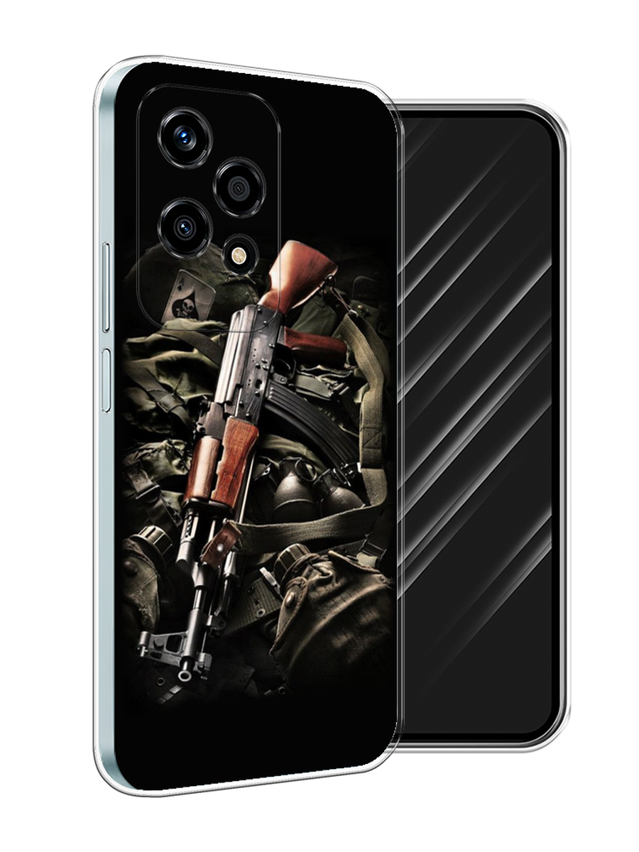 

Чехол Awog на Honor 200 Lite "Автомат", Черный;коричневый;серый, 6124650-1