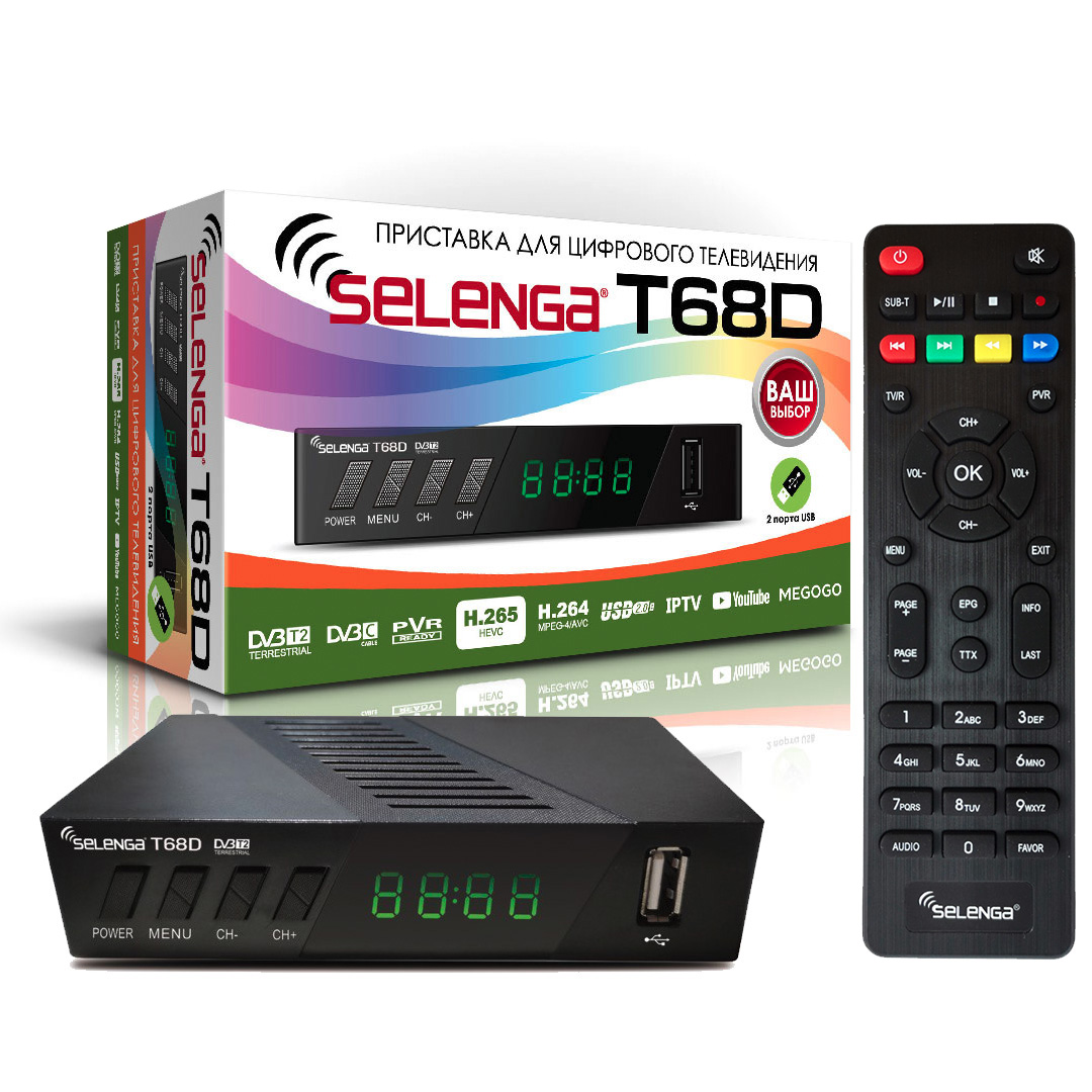 фото Dvb-t2 приставка selenga t68d black