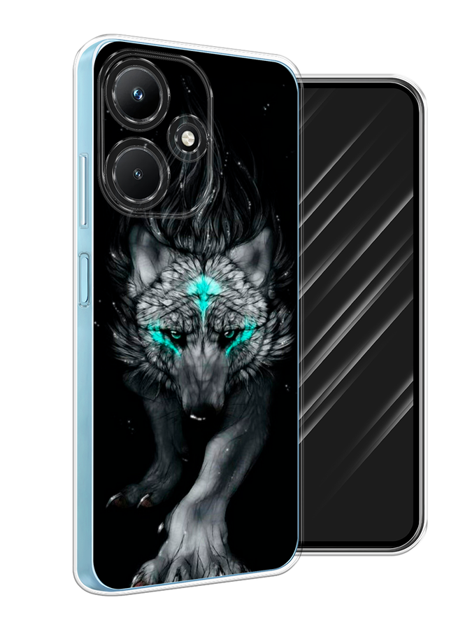

Чехол Awog на Infinix Hot 30i "Волшебный волк", Черный;серый, 3104150-2