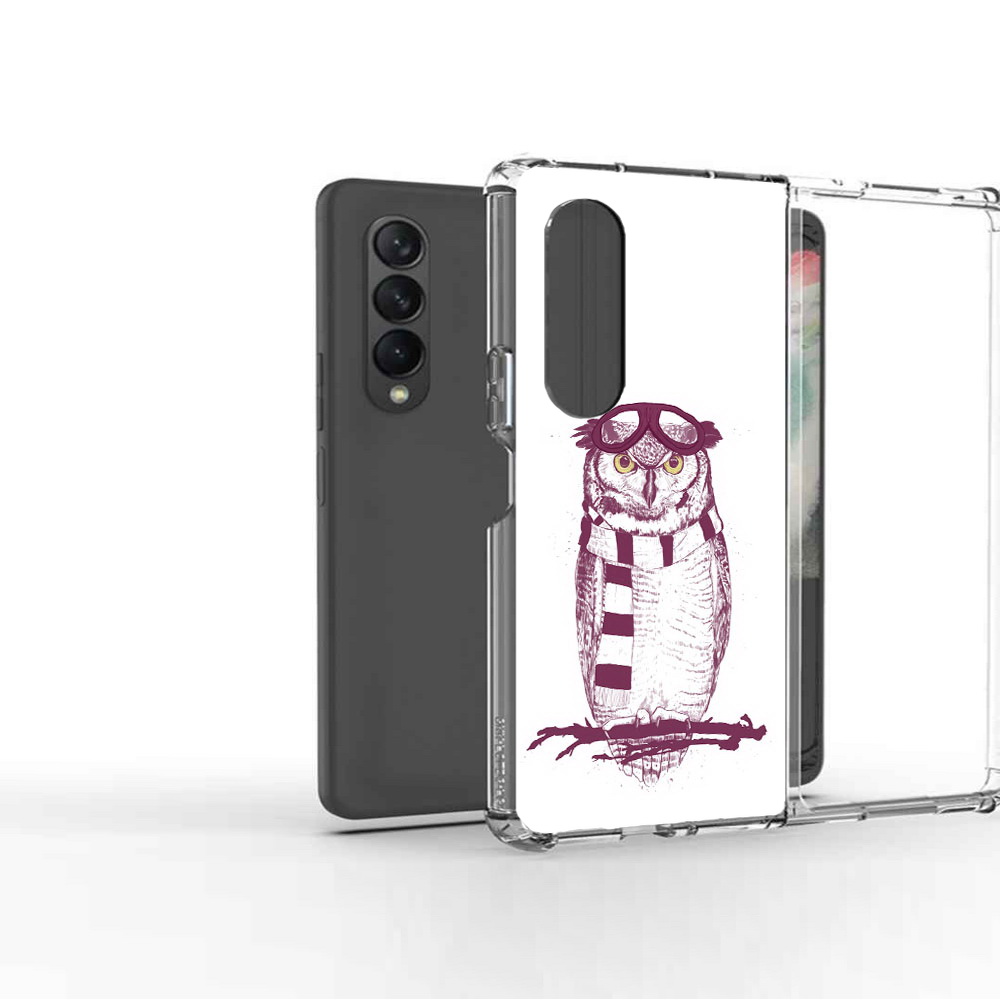 

Чехол MyPads Tocco для Samsung Galaxy Z Fold2 сова-летчик, Прозрачный, Tocco