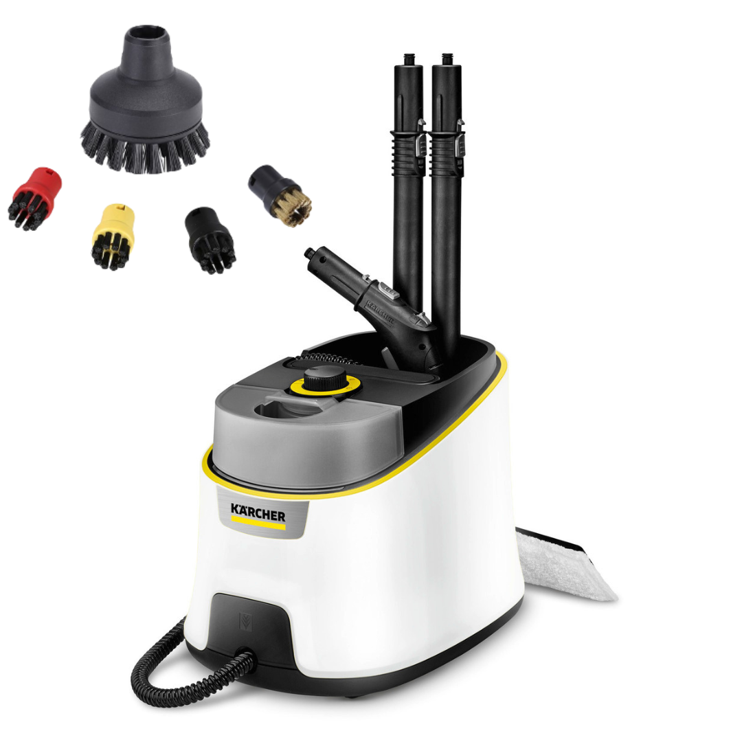 Пароочиститель Karcher SC 4 Deluxe EasyFix белый SC 4 Deluxe EasyFix+5 насадок IVAHAVI