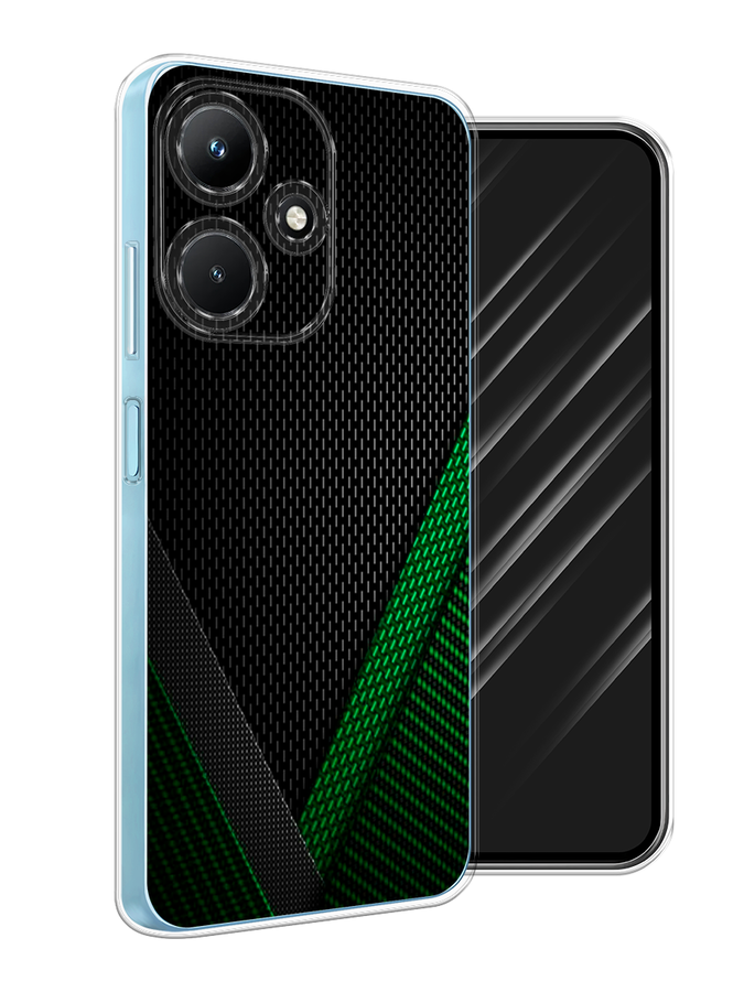 

Чехол Awog на Infinix Hot 30i "Зеленый карбон", Черный;зеленый, 3104150-3