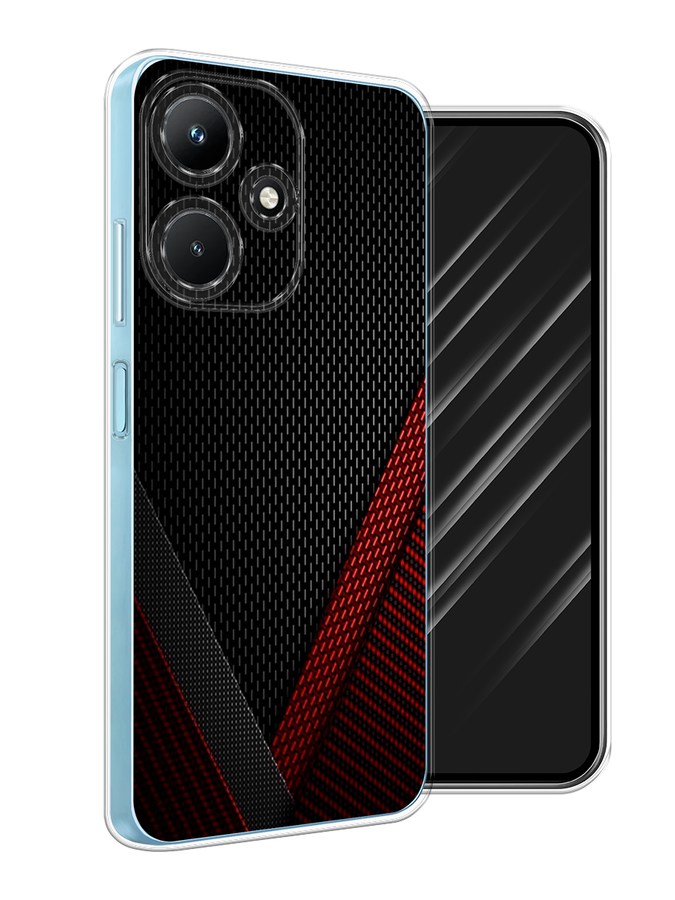 

Чехол Awog на Infinix Hot 30i "Красный карбон", 3104150-3