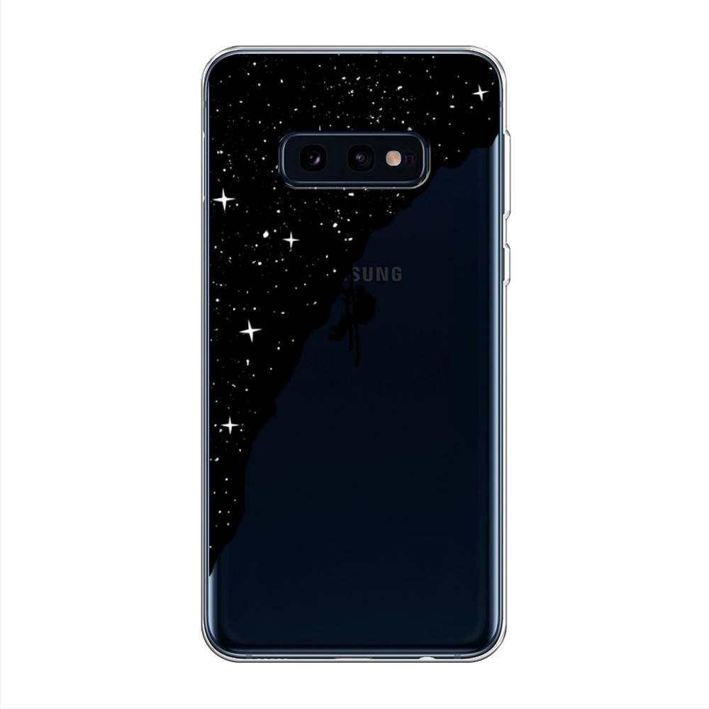 фото Силиконовый чехол "скалолаз в космосе" на samsung galaxy s10e awog