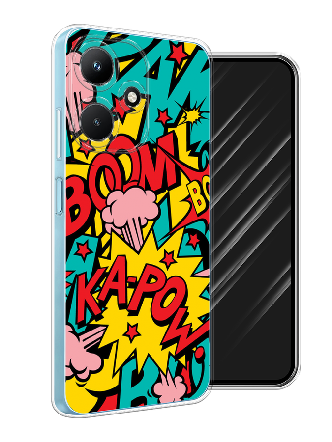 

Чехол Awog на Infinix Hot 30i "Постер Pop art", Бирюзовый;желтый;красный, 3104150-9