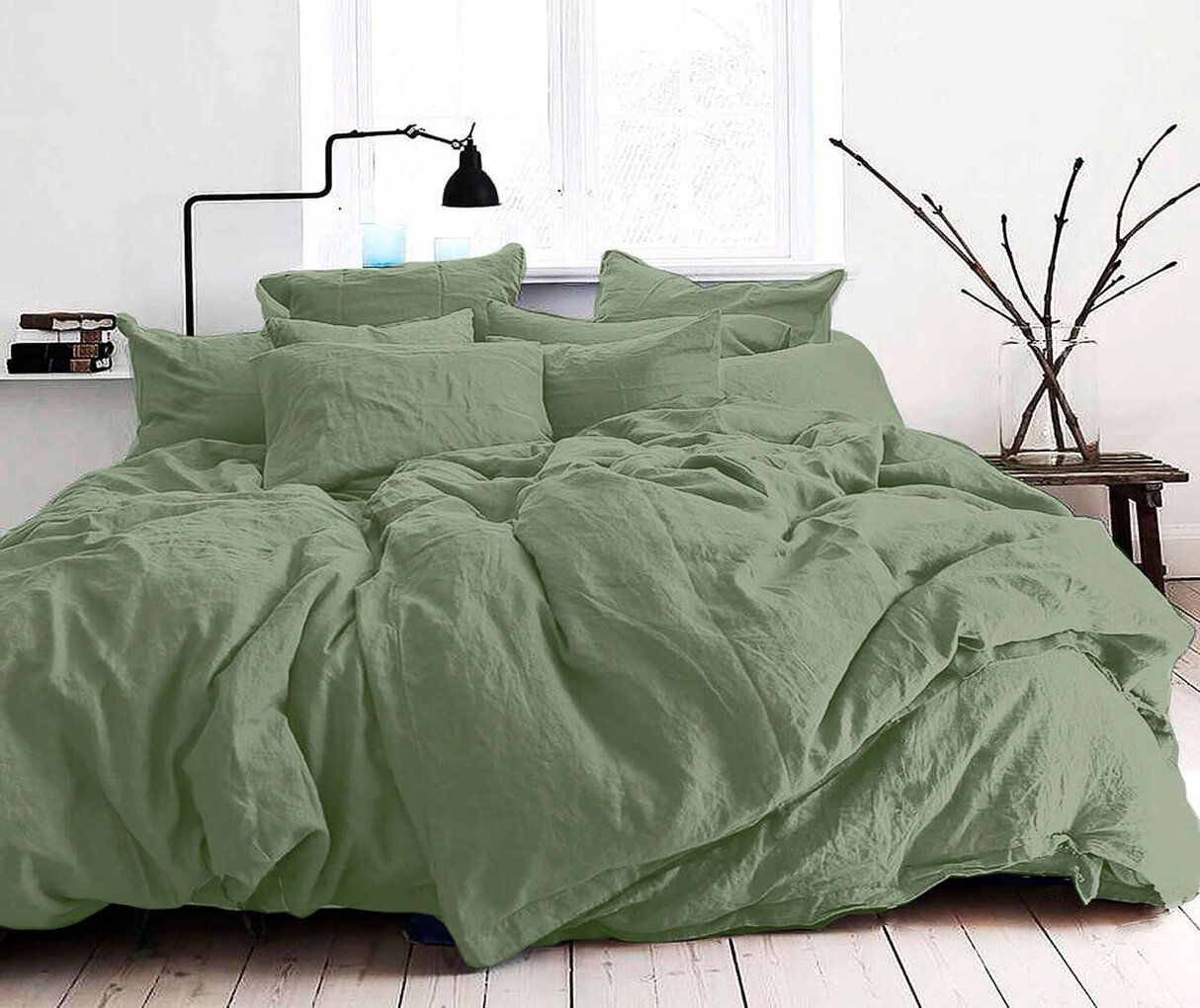 

Простыня Maktex 007 Оливковый 180x220 см, из варёного хлопка 150 х 220