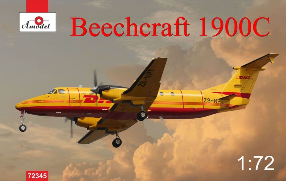 фото Сборная модель amodel 1/72 самолет beechcraft 1900с dhl 72345