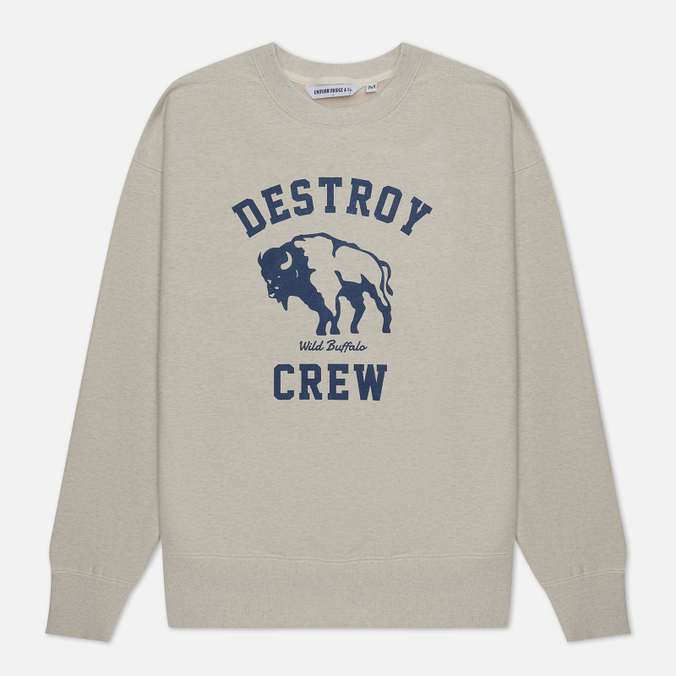 

Мужская толстовка Uniform Bridge Destroy Buffalo Crew Neck бежевый, Размер XL, Destroy Buffalo Crew Neck