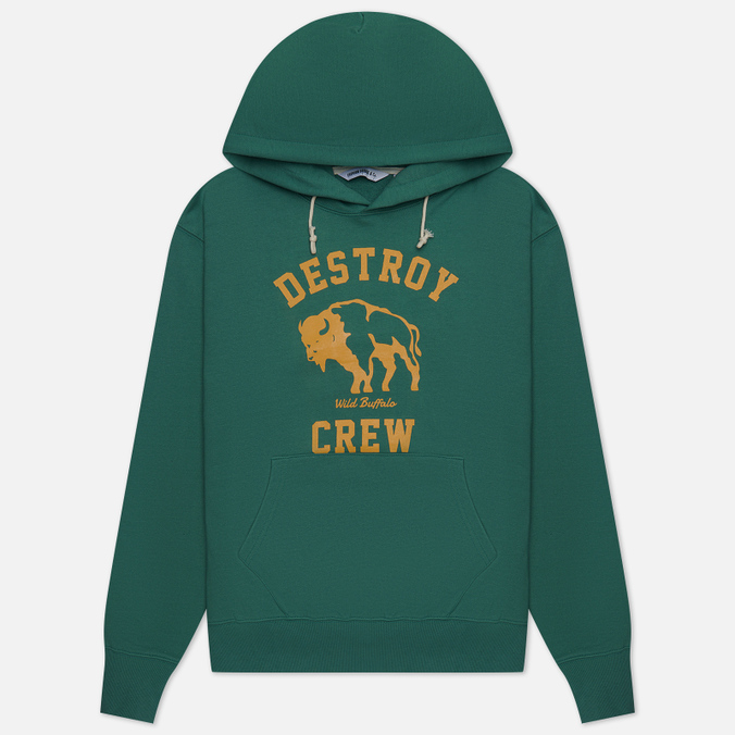 Мужская толстовка Uniform Bridge Destroy Buffalo Hoodie зелёный, Размер XL