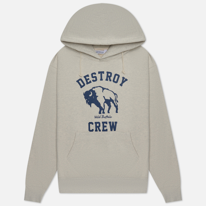 

Мужская толстовка Uniform Bridge Destroy Buffalo Hoodie бежевый, Размер XL, Destroy Buffalo Hoodie