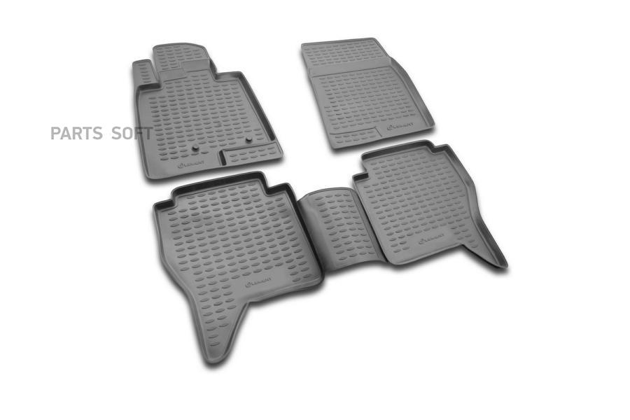 

Коврики резиновые Mitsubishi Pajero IV 06- полиуретан 4 шт. Novline