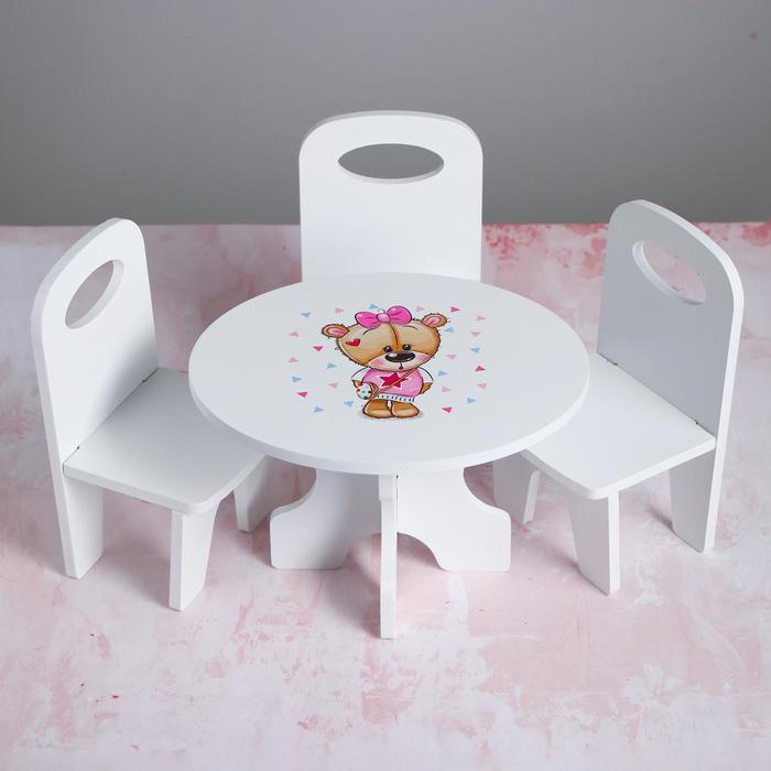 Набор стол+стулья, серия Мишутки