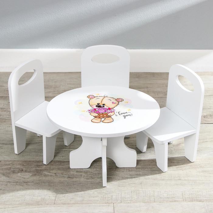 Набор стол+стулья, серия Мишутки приключения мишутки и васятки