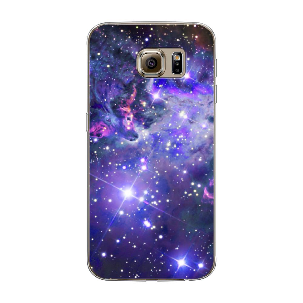 

Чехол Awog на Samsung Galaxy S6 "Яркая галактика", Фиолетовый, 24350-4