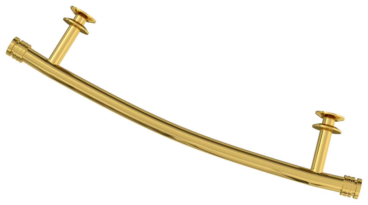 Полка Сунержа 37см для полотенцесушителя, выгнутая, золото 03-2011-0370