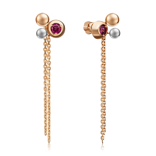 

Серьги подвески из красного золота с гранатом PLATINA jewelry 02-4772-00-204-1111-75_0, 02-4772-00-204-1111-75_0