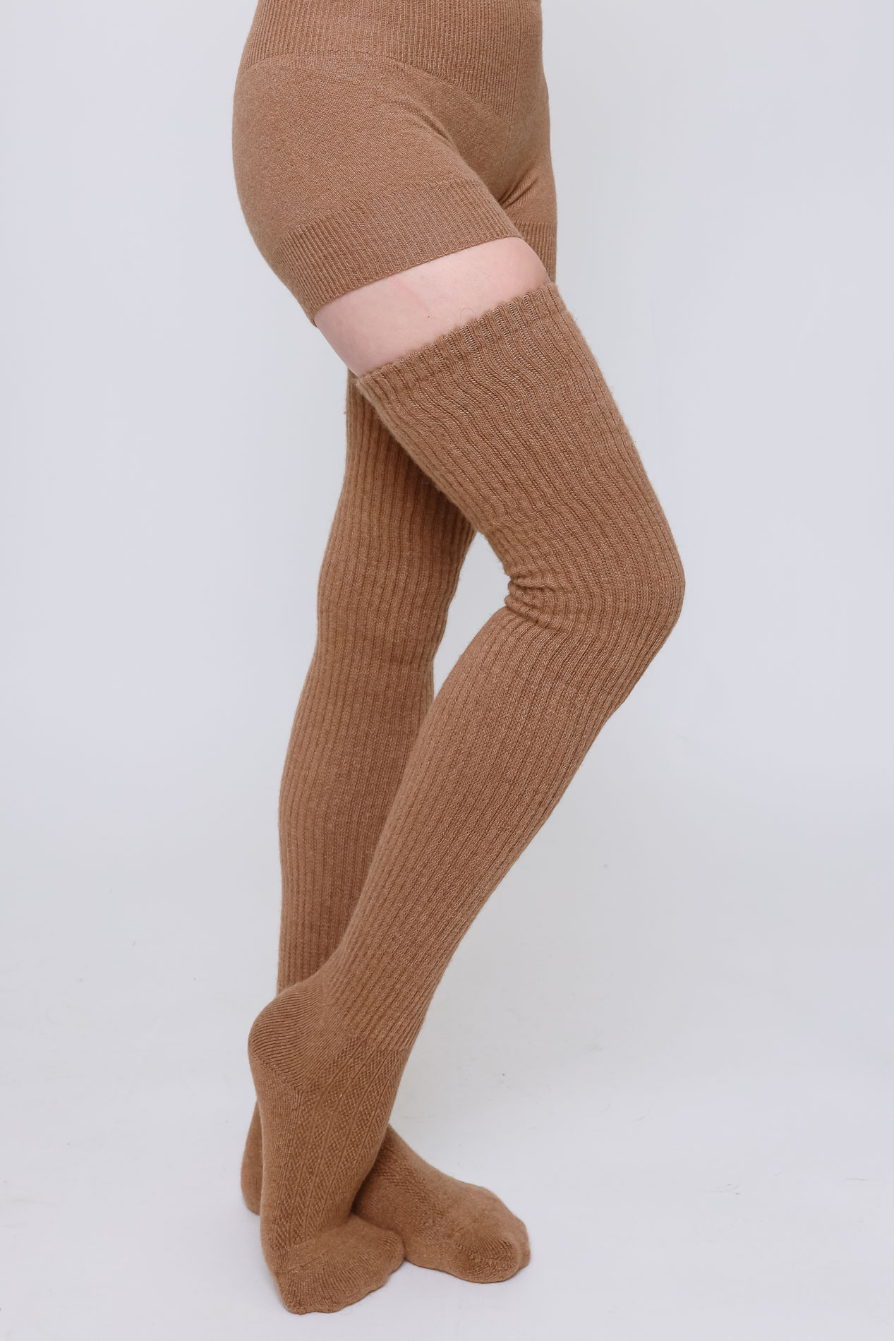 Гольфины женские Wool Spirit by Khan.Cashmere Tall коричневые 40-42