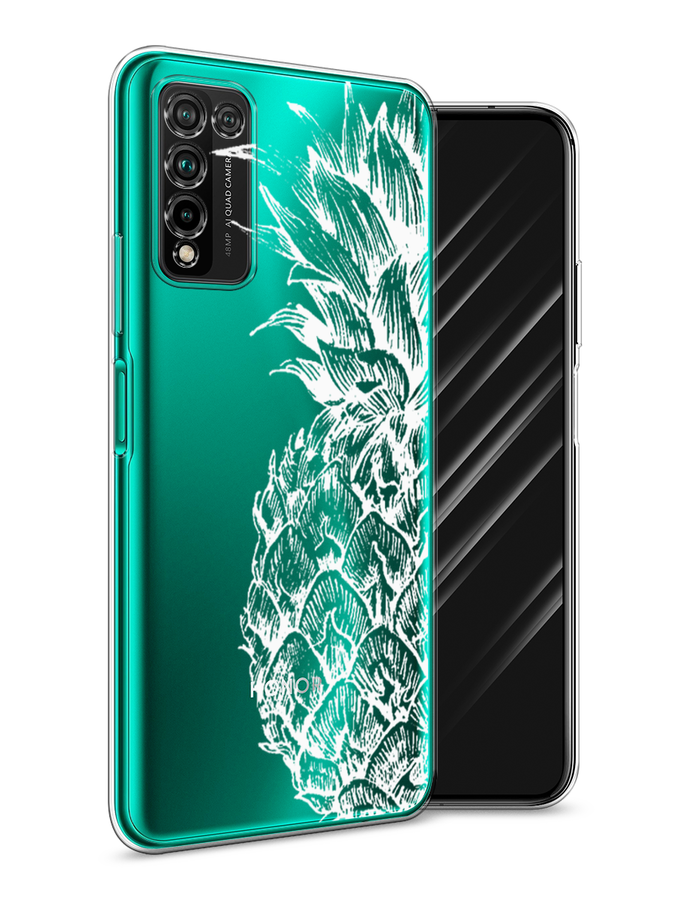 

Чехол Awog на Honor 10X Lite "Ананас графика белая", Белый, 6104650-10