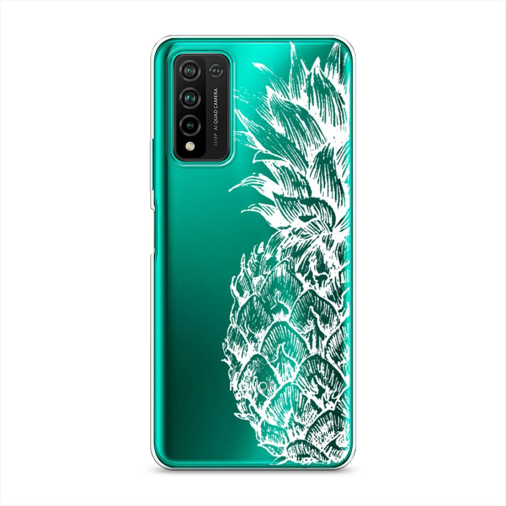 фото Чехол awog "ананас графика белая" для honor 10x lite