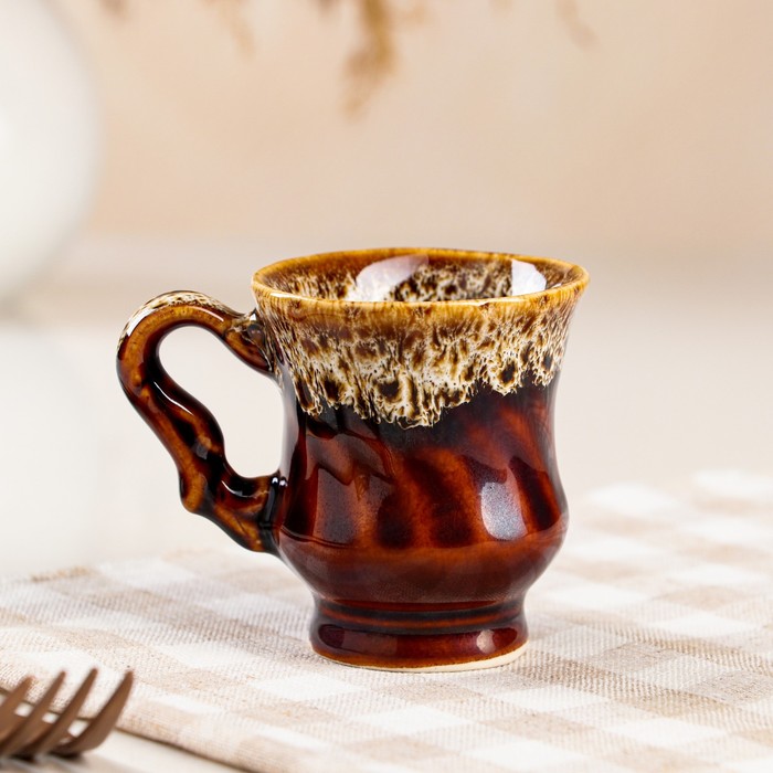 

Чашка кофейная Бриз, коричневая, керамика, 0.1 л