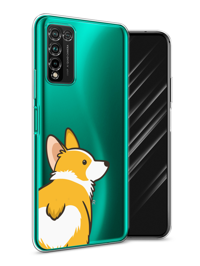 

Чехол Awog на Honor 10X Lite "Корги следуй за мной", Желтый;бежевый;белый, 6104650-2