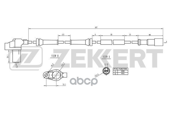 

Датчик Abs Передн. Renault Clio I Ii 98- Zekkert Se-6169