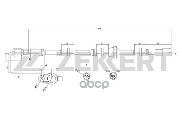 

Датчик Abs Передн. Vw Transporter Iv 90- Zekkert Se-6006
