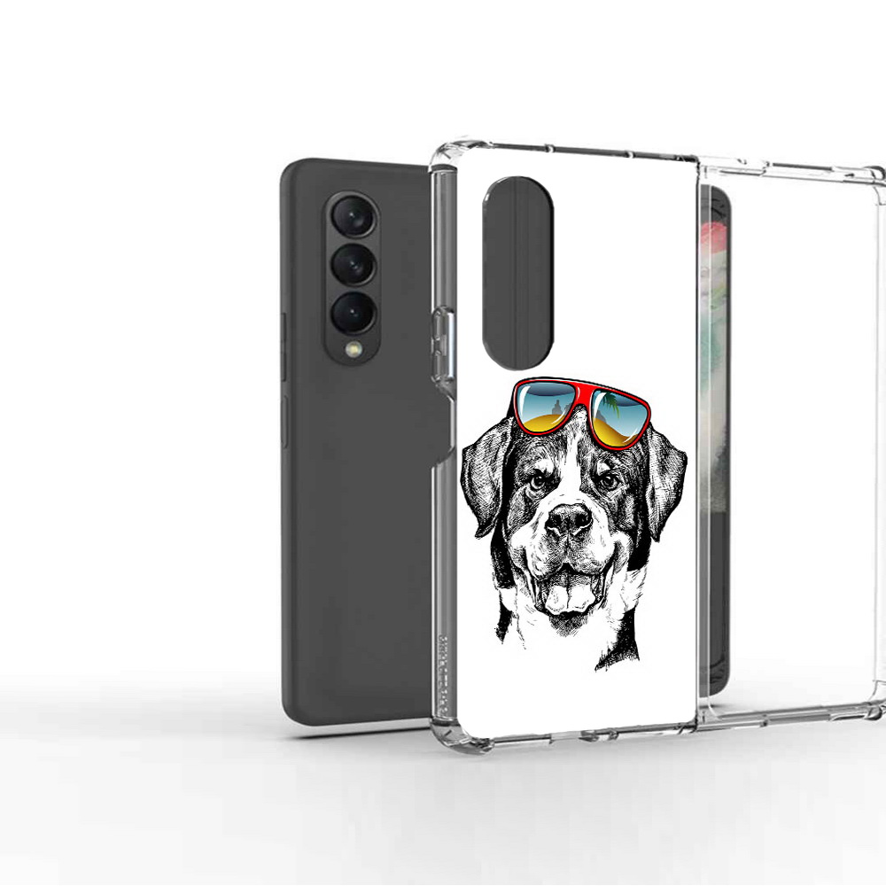 

Чехол MyPads Tocco для Samsung Galaxy Z Fold2 счастливая собака, Прозрачный, Tocco