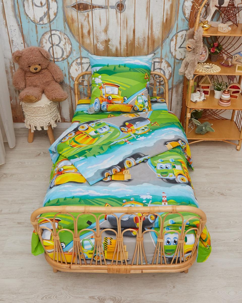 фото Комплект детского постельного белья всё себе зеленый vsbamb-луиджи -15-7070