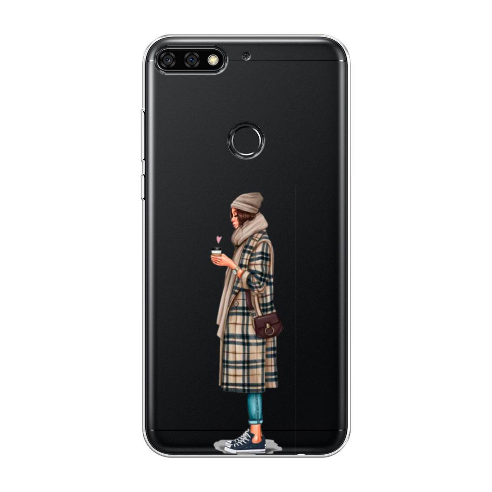 

Чехол на Huawei Nova 2 Lite/Y7 Prime 2018/Honor 7C Pro "Утренний кофе", Коричневый;бежевый, 64650-6
