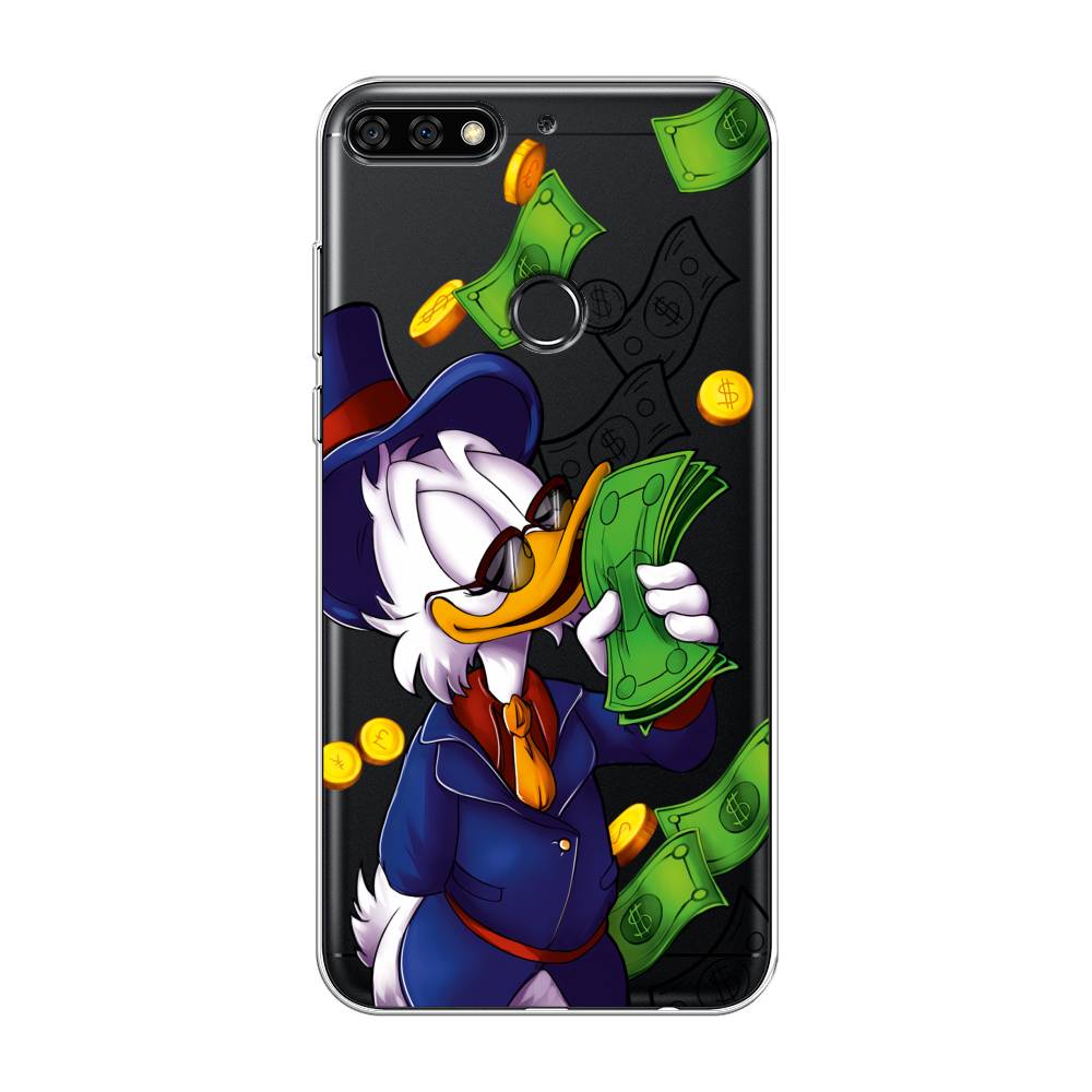 

Чехол на Huawei Nova 2 Lite/Y7 Prime 2018/Honor 7C Pro "Scrooge McDuck with Money", Синий;зеленый;белый, 64650-6