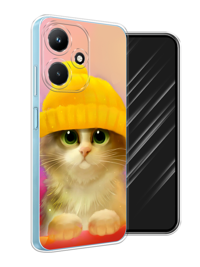 

Чехол Awog на Infinix Hot 30i "Котенок в желтой шапке", Желтый, 3104150-2