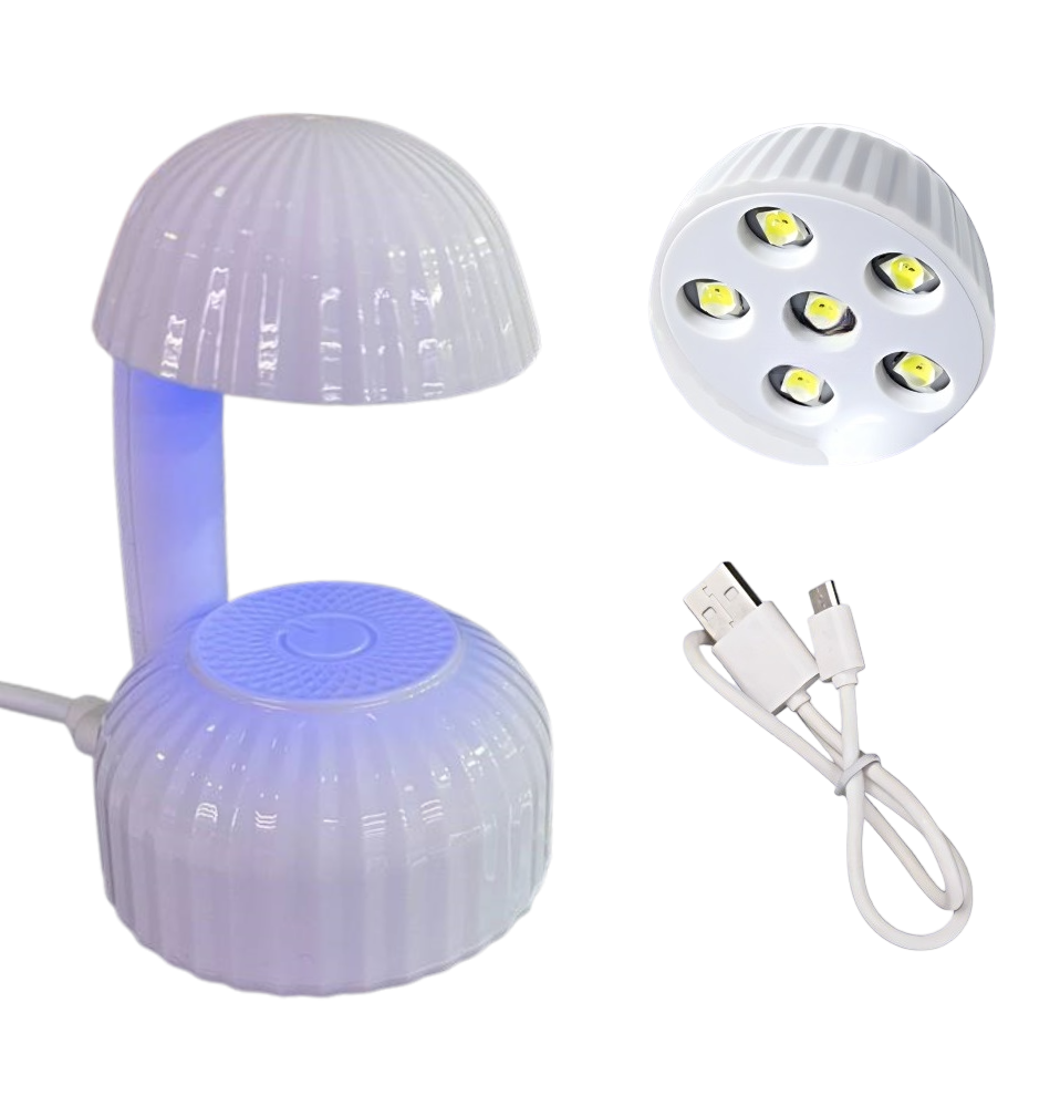 Купить Лампа для сушки гель-лака Byfashion Компактная UV+LED с аккумулятором 12W, Portable Lamp, белый