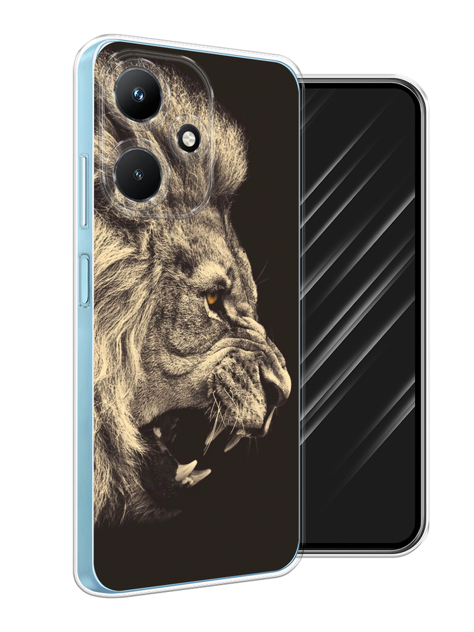

Чехол Awog на Infinix Hot 30i "Львиный рык 2", Бежевый;черный, 3104150-1