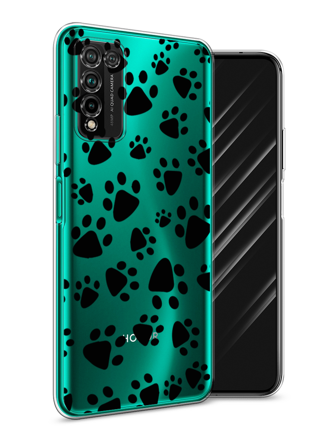 

Чехол Awog на Honor 10X Lite "Лапки черные", Черный, 6104650-2